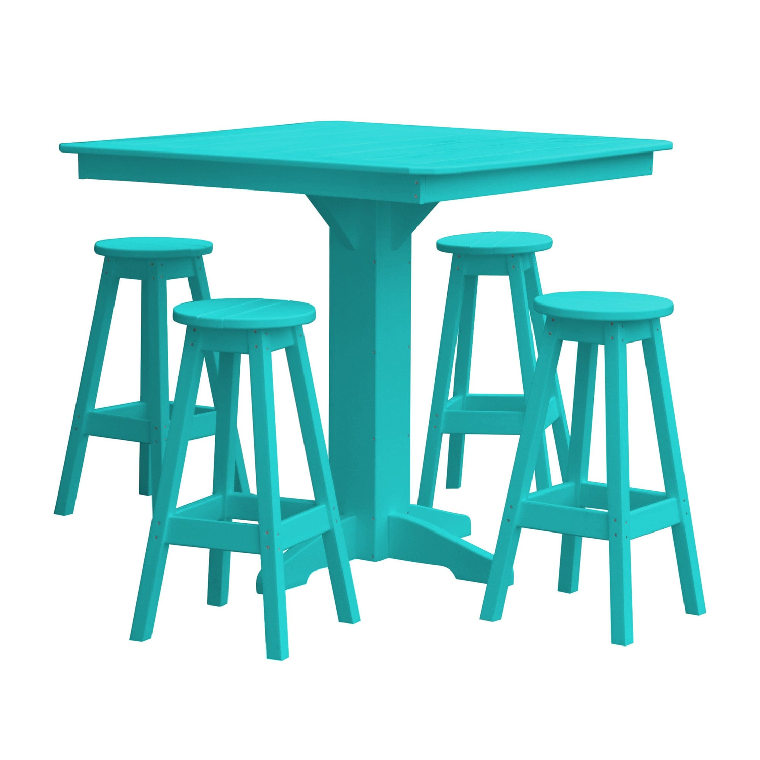 Keystone Amish Co. Sierra 5-Piece Poly Bar Stool Dining Set