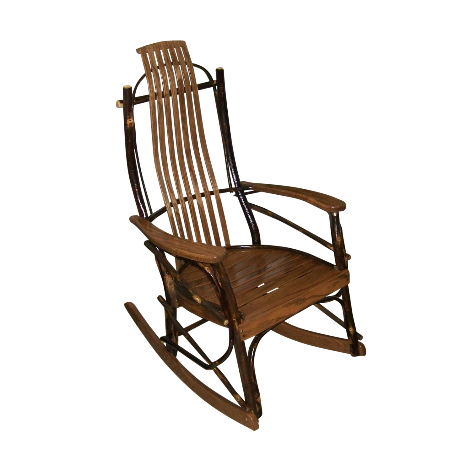 Keystone Amish Co. Hickory Rustic Wooden Rocking Chair