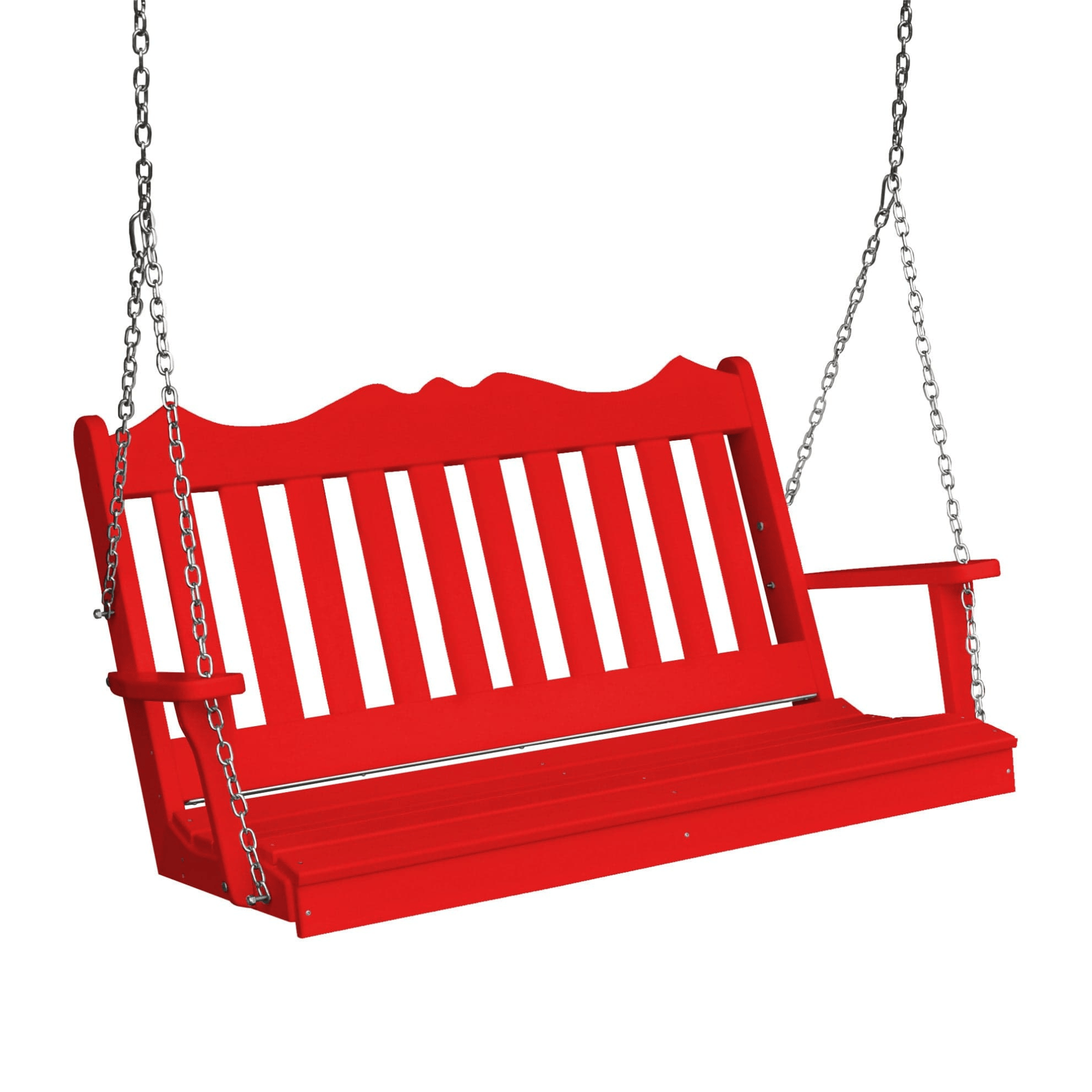 Keystone Amish Co. 4 Foot York Composite Porch Swing, Bright Red