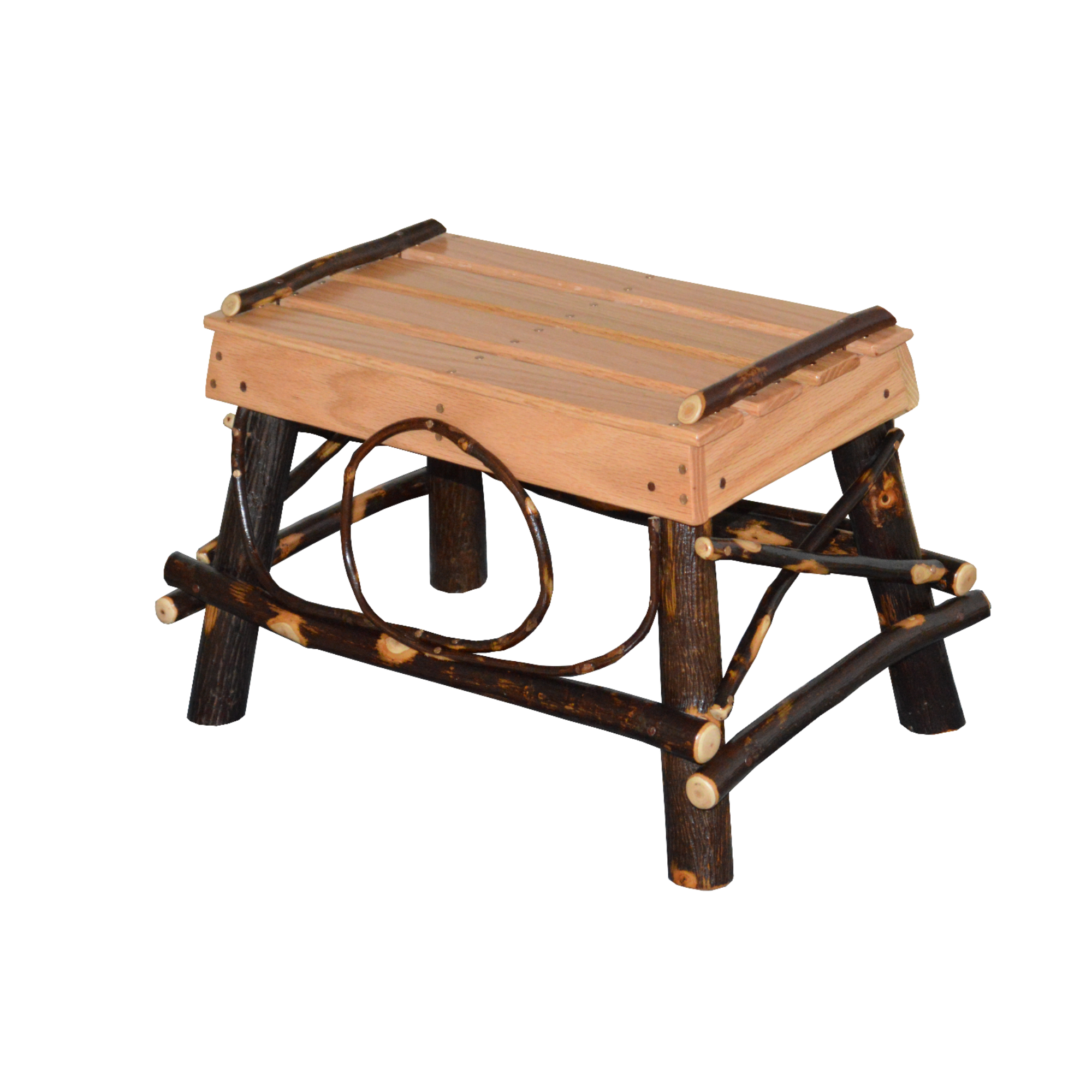Keystone Amish Co. Hickory Rustic Foot Stool