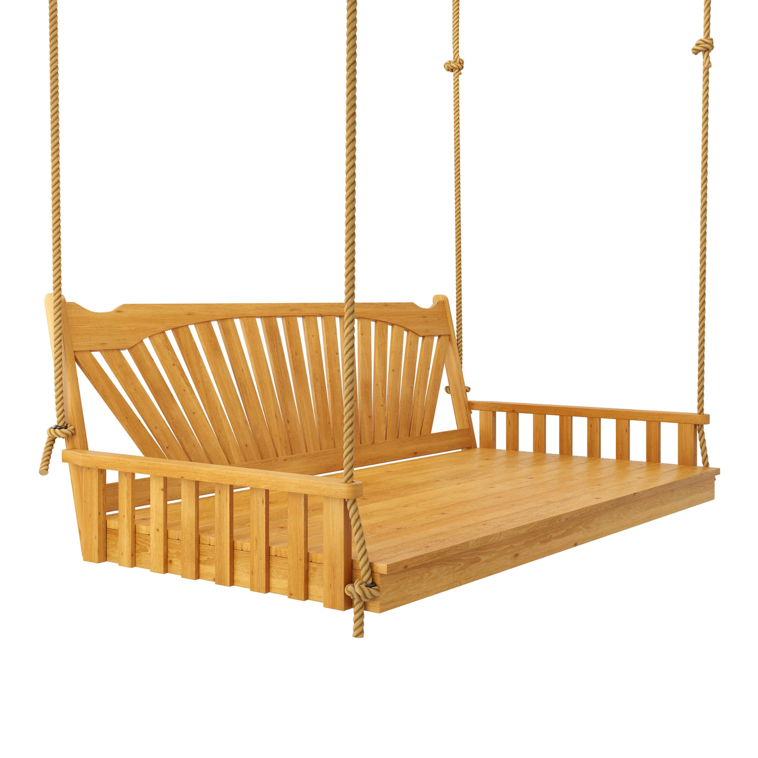 Keystone Amish Co. 4 Foot Sunburst Red Cedar Swing Bed, Natural Stain