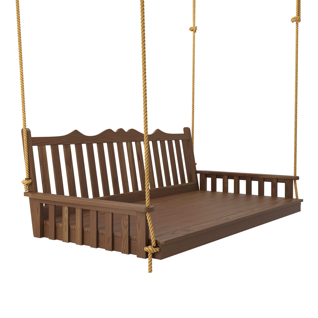 Keystone Amish Co. Twin York Porch Swing Bed, Mushroom Stain