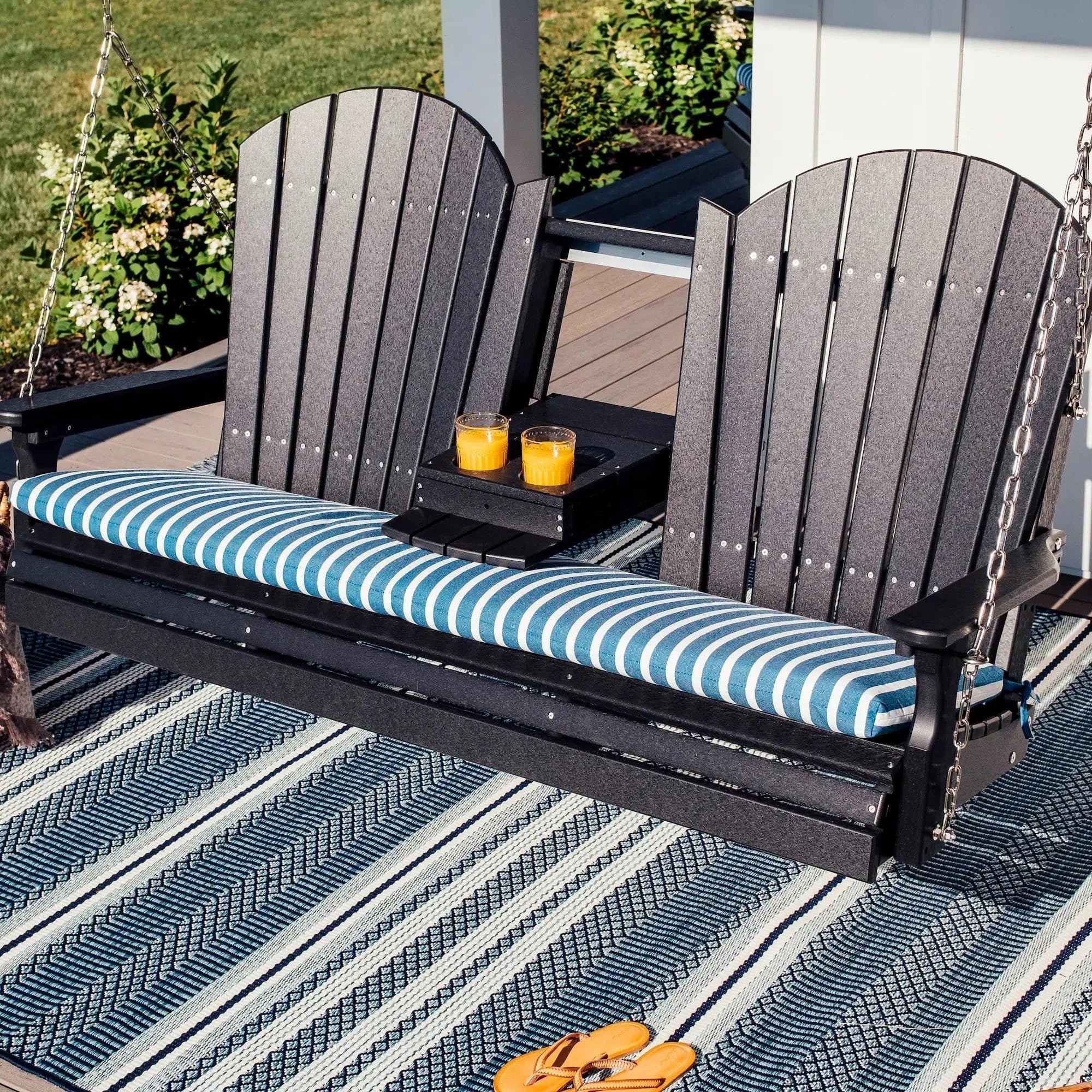 5 Foot Adirondack Poly Swing in Black