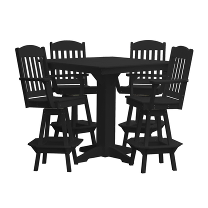 Keystone Amish Co. Classic 5-Piece Poly Bar Dining Set