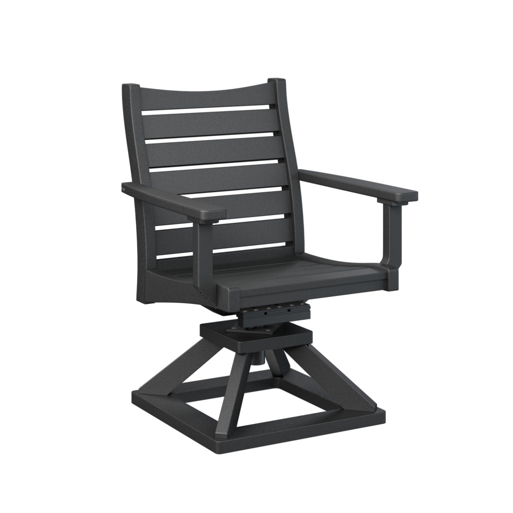 Berlin Gardens Bristol Swivel Rocker Poly Lumber Dining Chair
