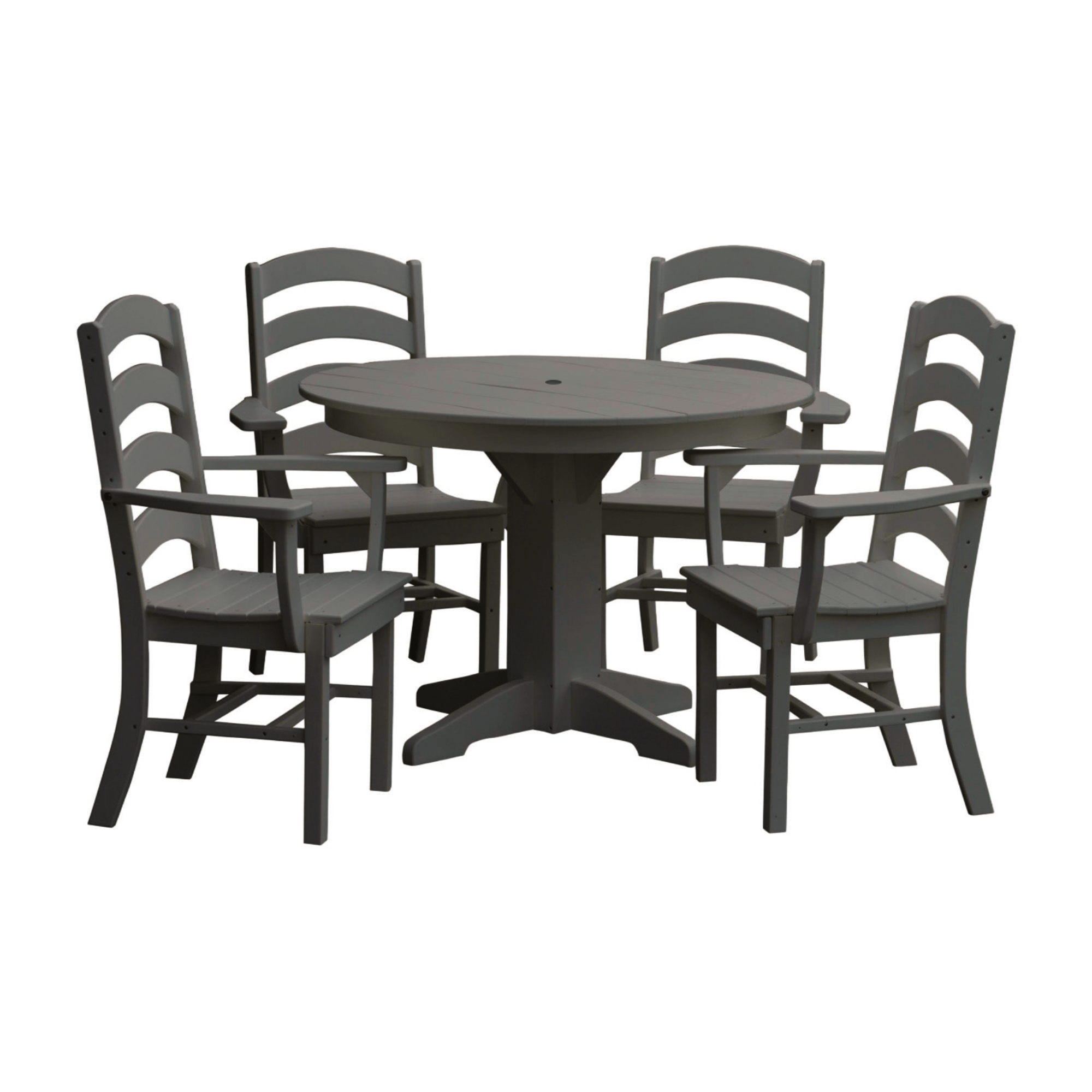 Keystone Amish Co. Josie 5-Piece Poly Outdoor Dining Set with Round Table