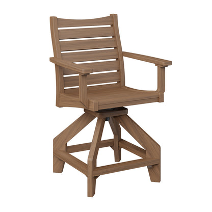 Berlin Gardens Bristol Outdoor Poly Lumber Swivel Counter Chair