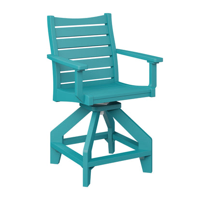 Berlin Gardens Bristol Outdoor Poly Lumber Swivel Counter Chair