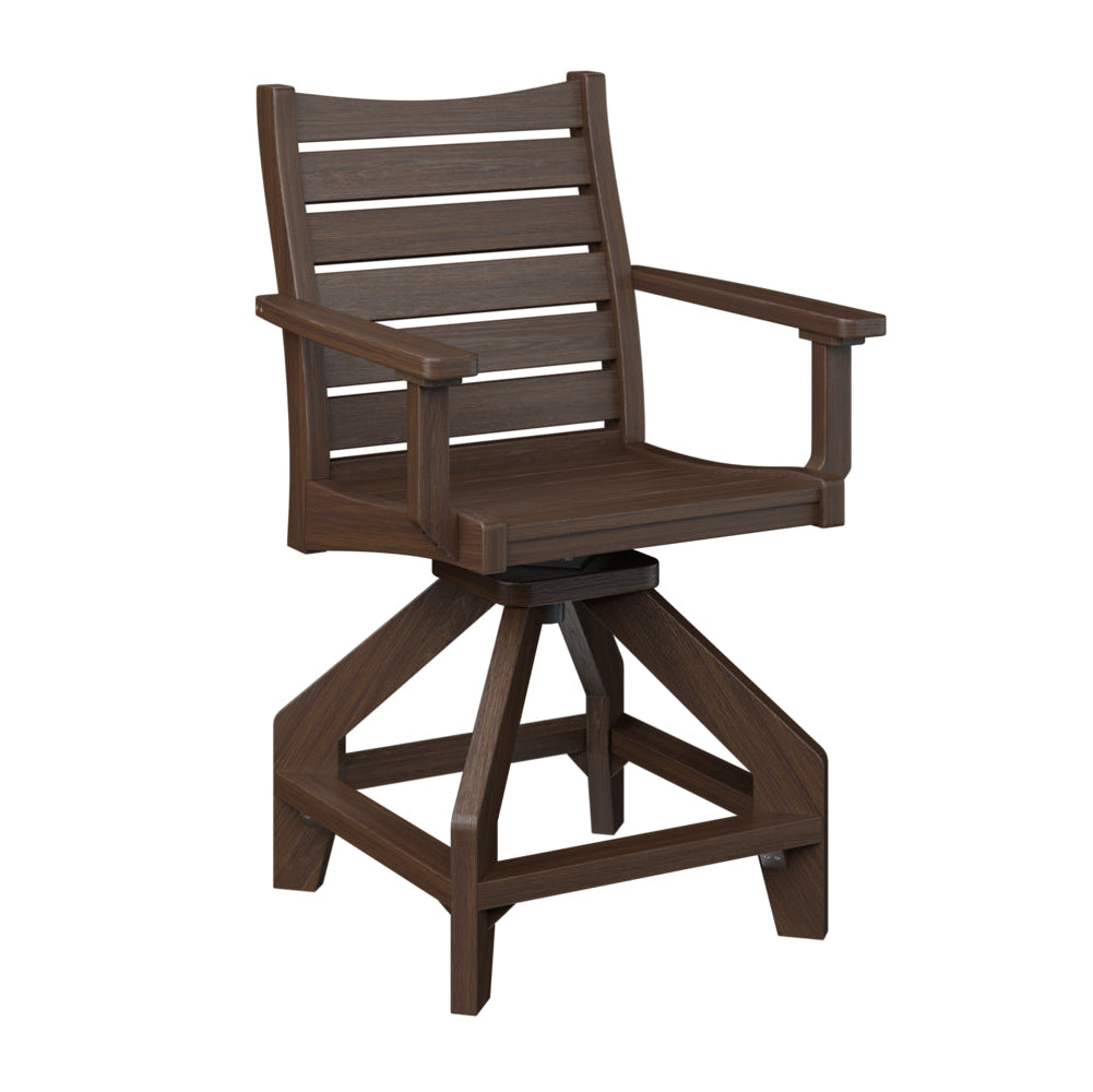 Berlin Gardens Bristol Outdoor Poly Lumber Swivel Counter Chair