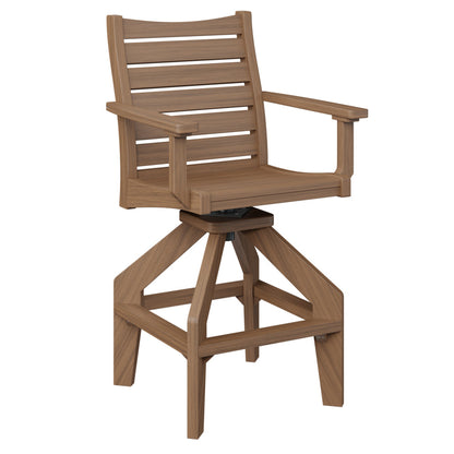 Berlin Gardens Bristol Outdoor Poly Lumber Swivel Bar Chair