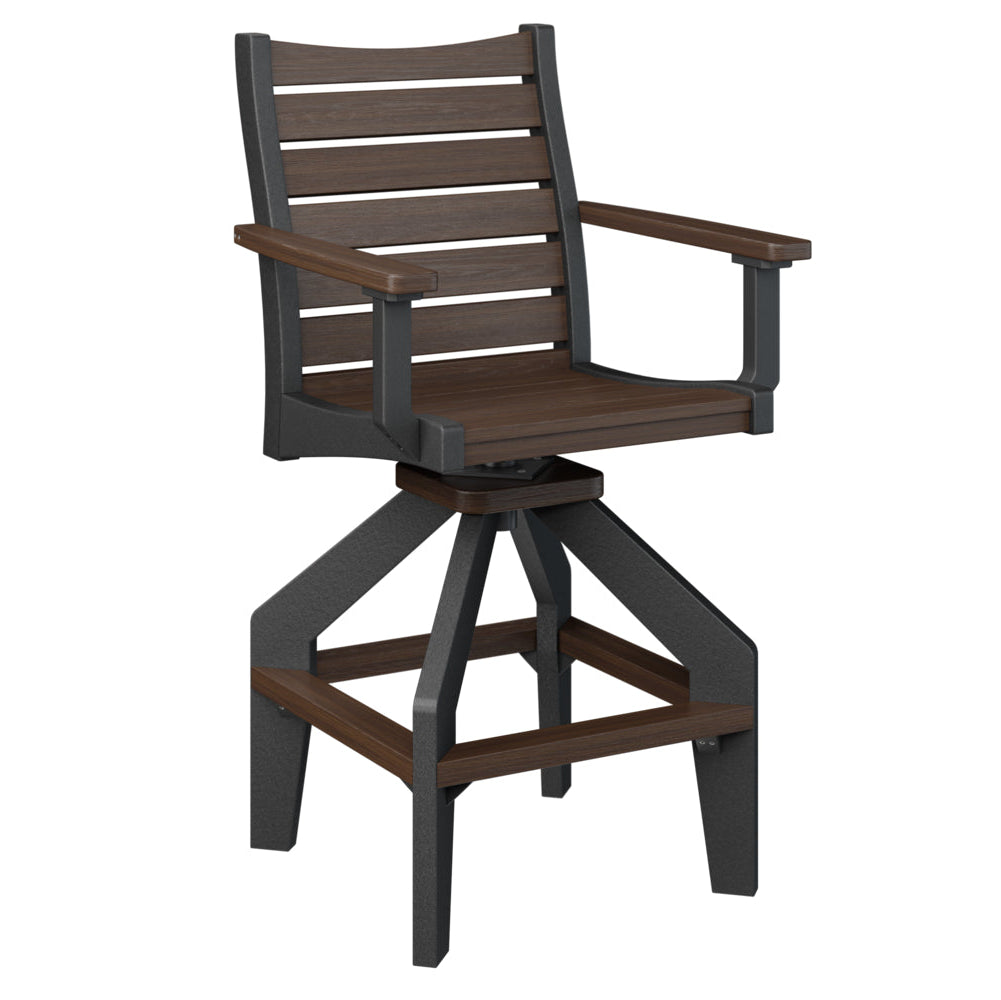 Berlin Gardens Bristol Outdoor Poly Lumber Swivel Bar Chair