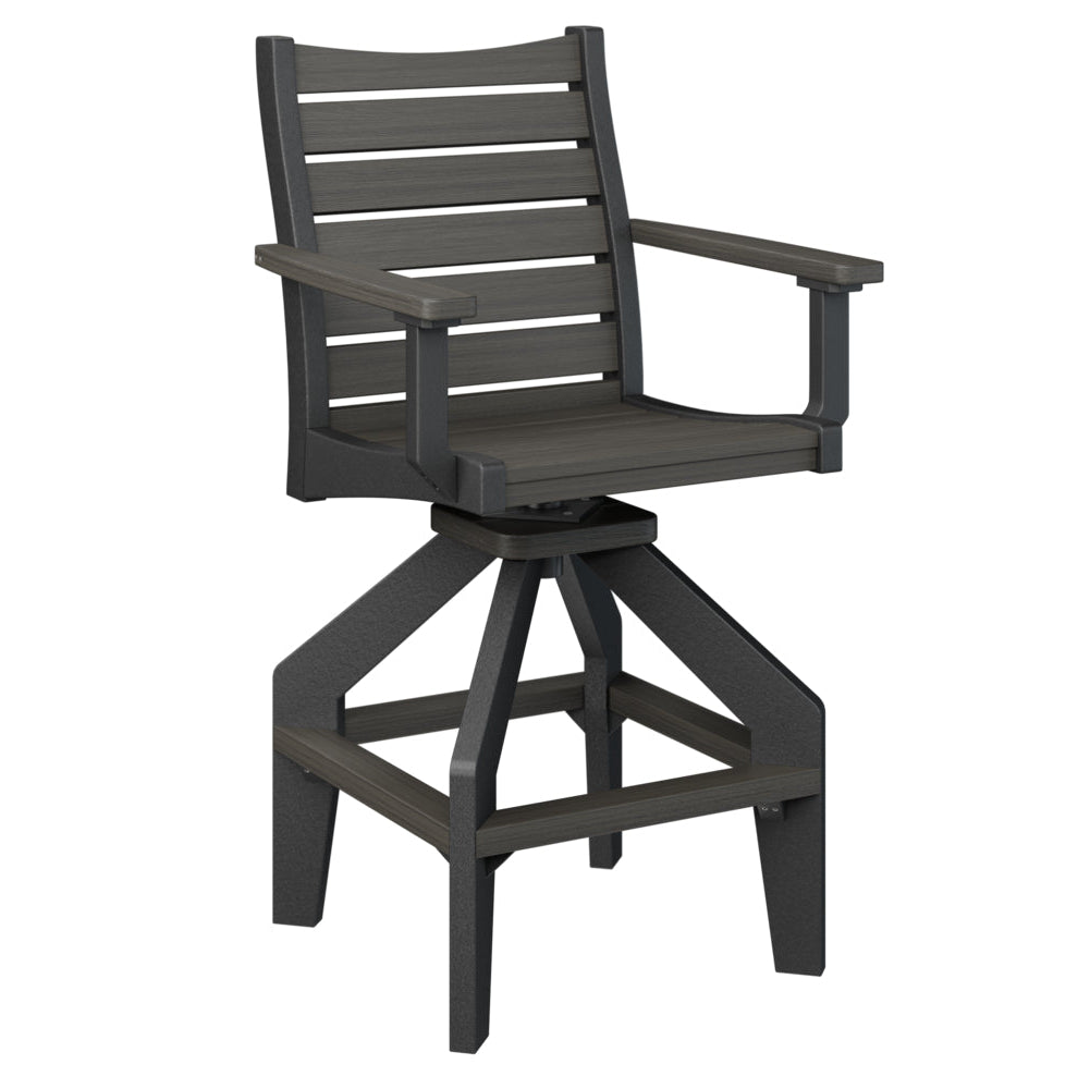 Berlin Gardens Bristol Outdoor Poly Lumber Swivel Bar Chair