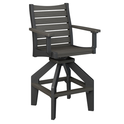 Berlin Gardens Bristol Outdoor Poly Lumber Swivel Bar Chair