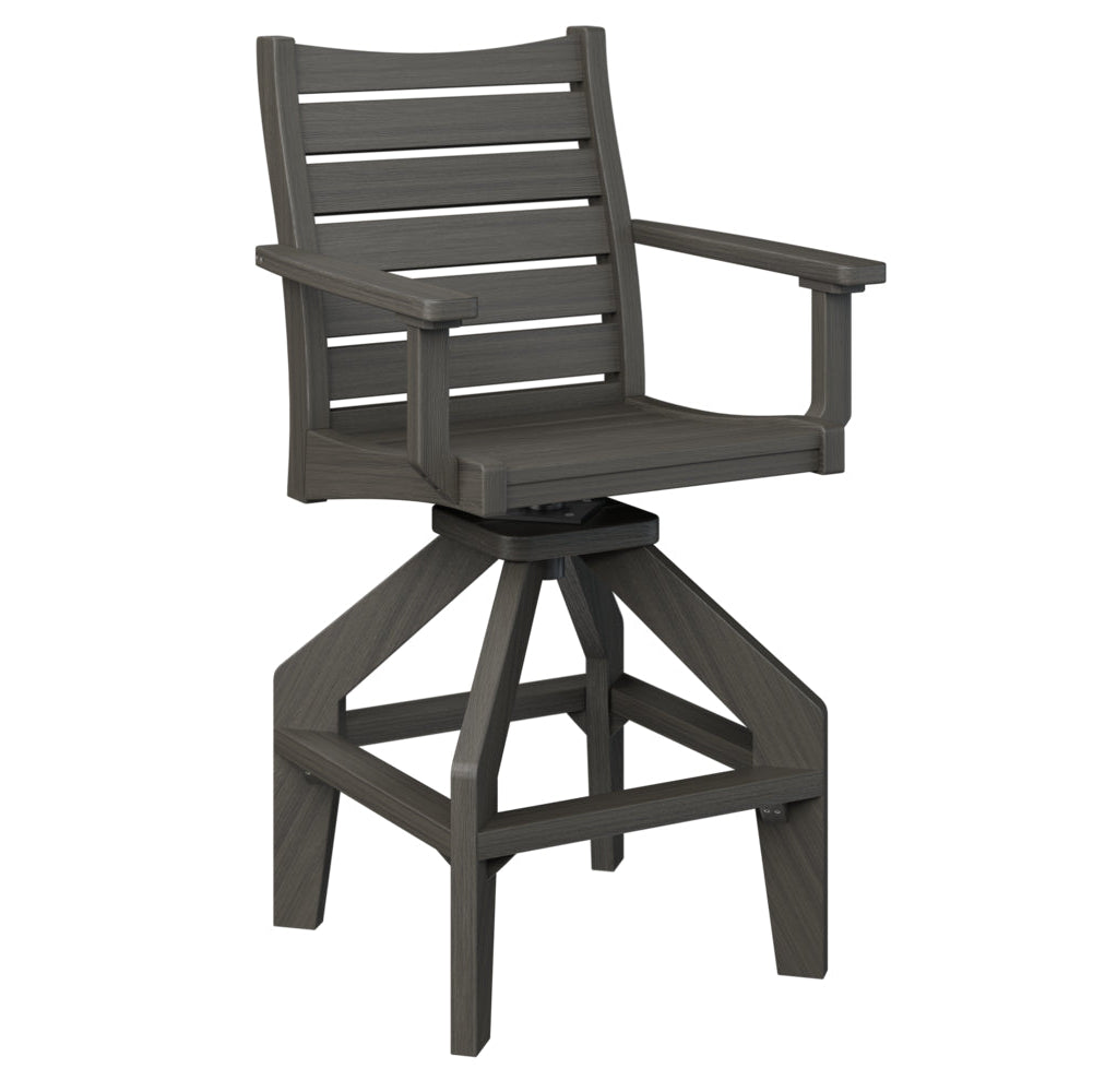 Berlin Gardens Bristol Outdoor Poly Lumber Swivel Bar Chair