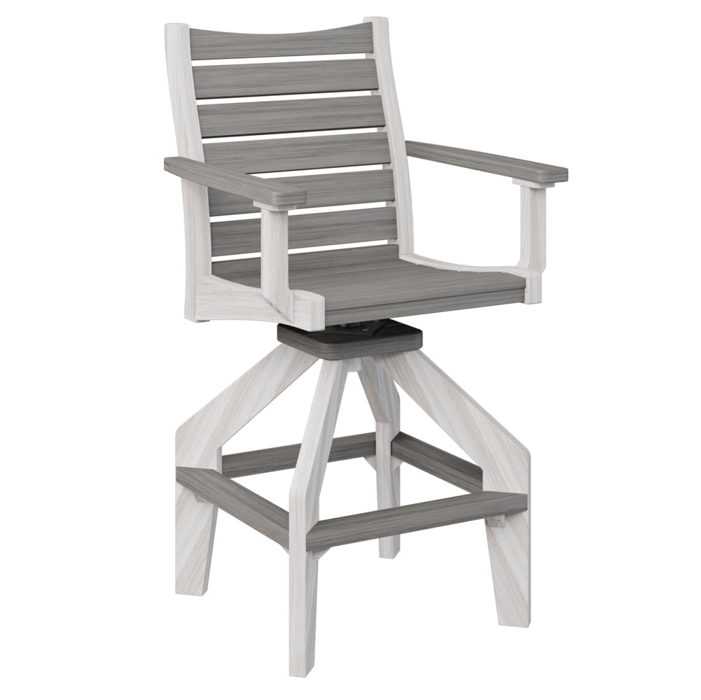 Berlin Gardens Bristol Outdoor Poly Lumber Swivel Bar Chair
