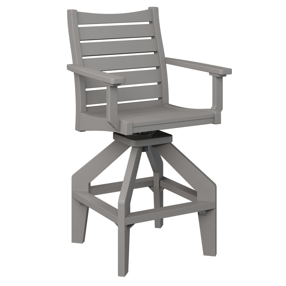 Berlin Gardens Bristol Outdoor Poly Lumber Swivel Bar Chair