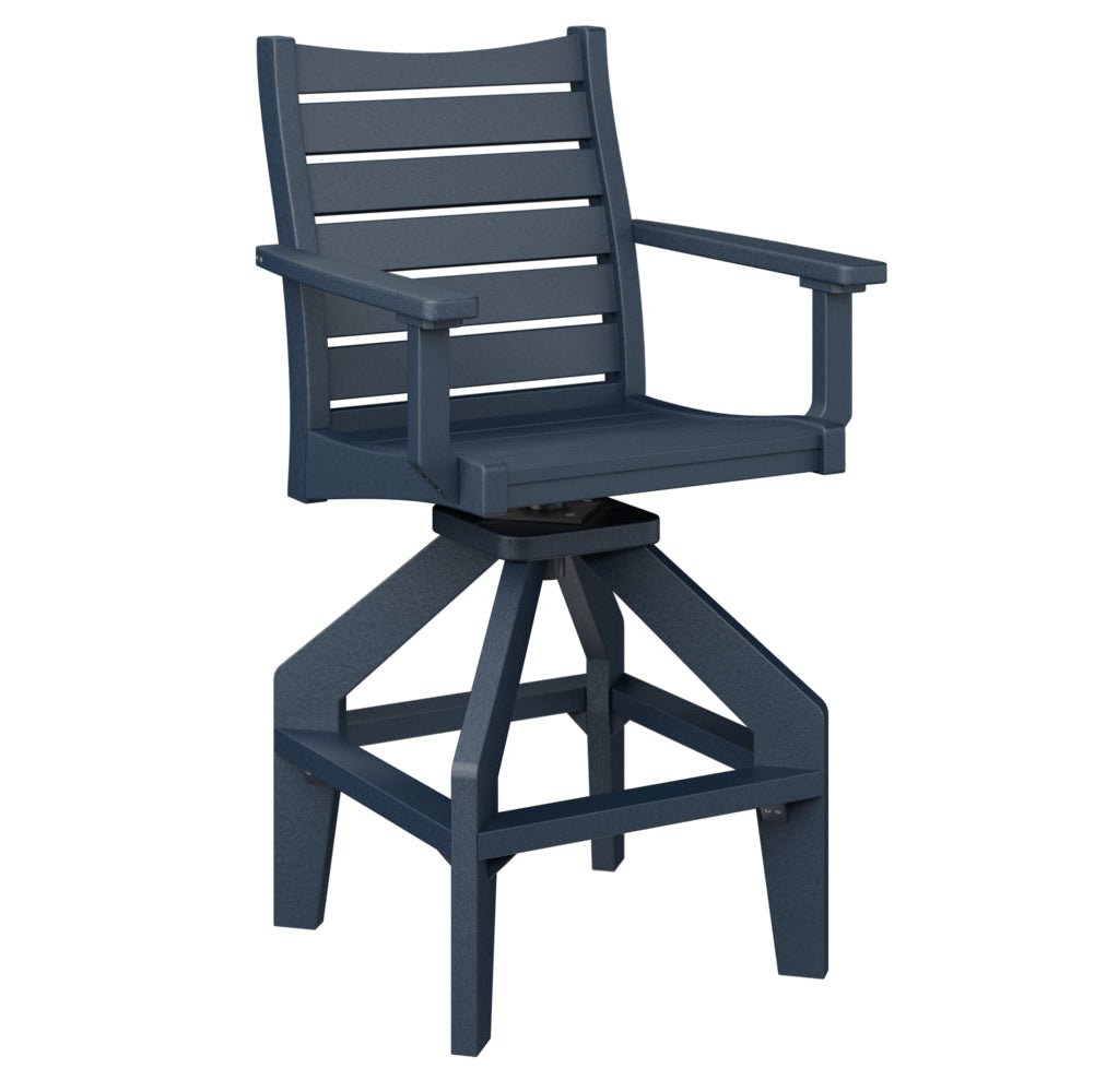 Berlin Gardens Bristol Outdoor Poly Lumber Swivel Bar Chair