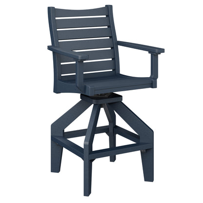Berlin Gardens Bristol Outdoor Poly Lumber Swivel Bar Chair