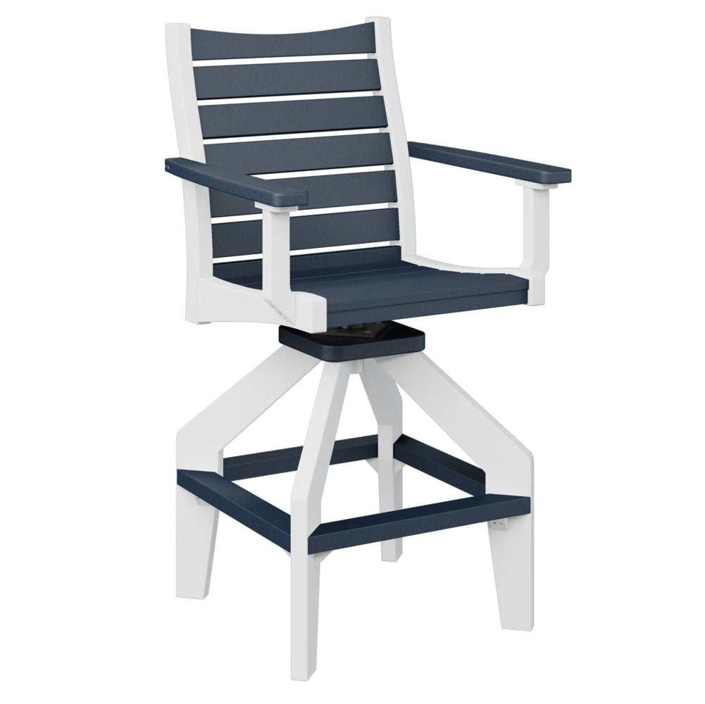 Berlin Gardens Bristol Outdoor Poly Lumber Swivel Bar Chair