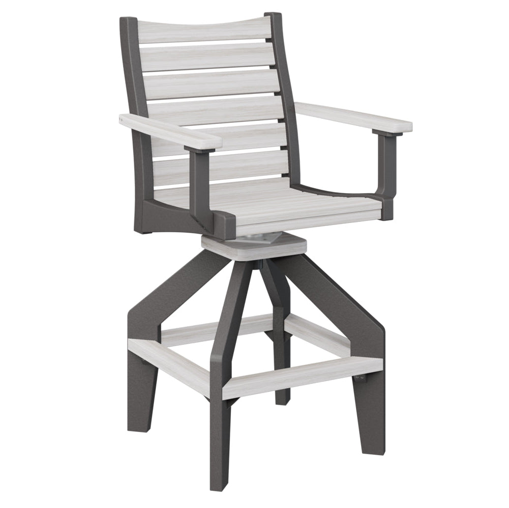 Berlin Gardens Bristol Outdoor Poly Lumber Swivel Bar Chair
