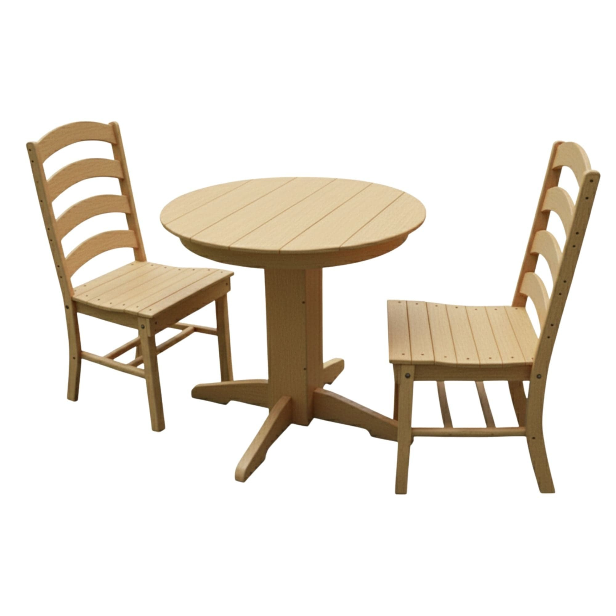 Keystone Amish Co. Josie 3-Piece Poly Outdoor Dining Set with Round Table