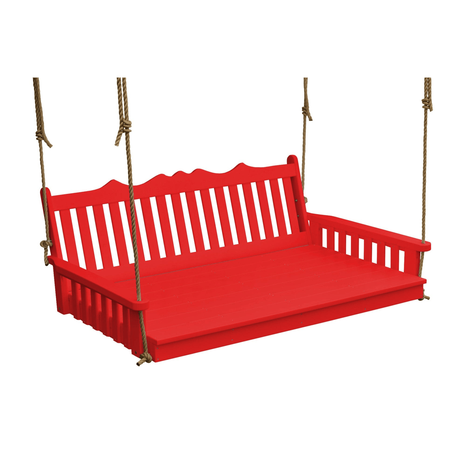 Keystone Amish Co. 4 Foot York Recycled Plastic Swing Bed, Bright Red