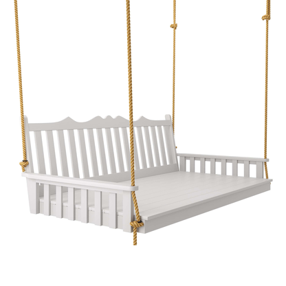 Keystone Amish Co. 4 Foot York Porch Swing Bed, White Paint