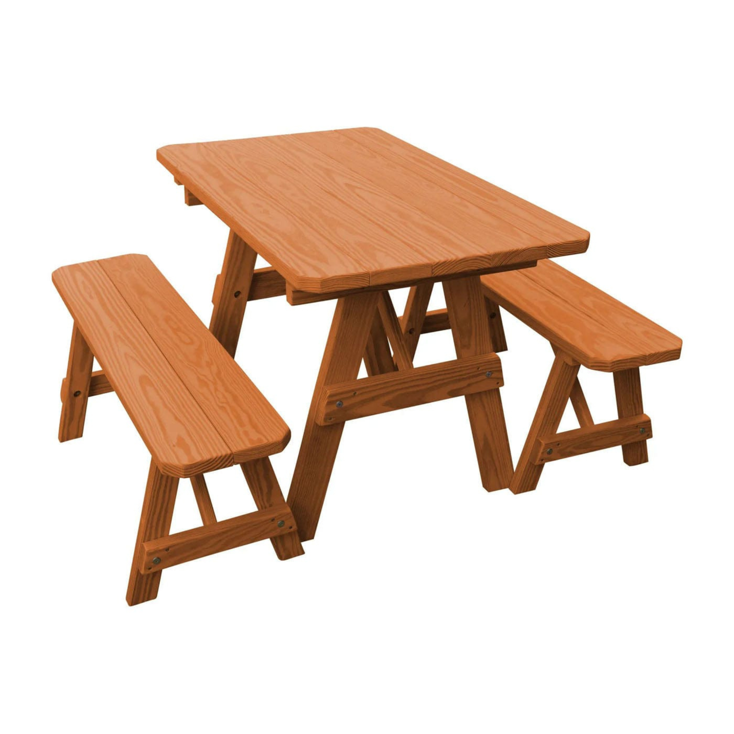 Keystone Amish Co. Pine Traditional Outdoor Dining Set with Benches