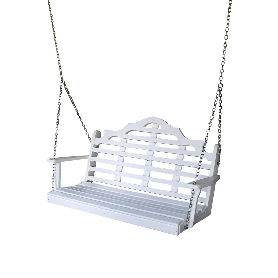 Keystone Amish Co. 5 Foot Milan Recycled Plastic Porch Swing, Bright White