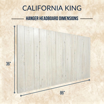 Keystone Amish Co. Whitewash Solid Wood Headboard