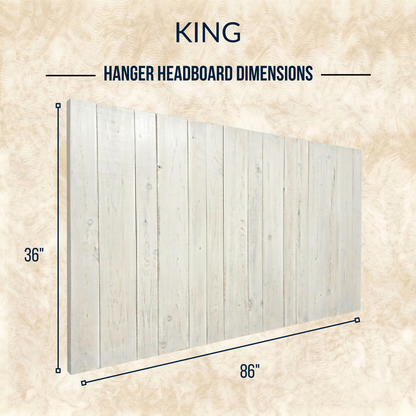Keystone Amish Co. Whitewash Solid Wood Headboard