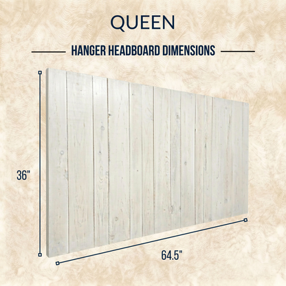 Keystone Amish Co. Whitewash Solid Wood Headboard
