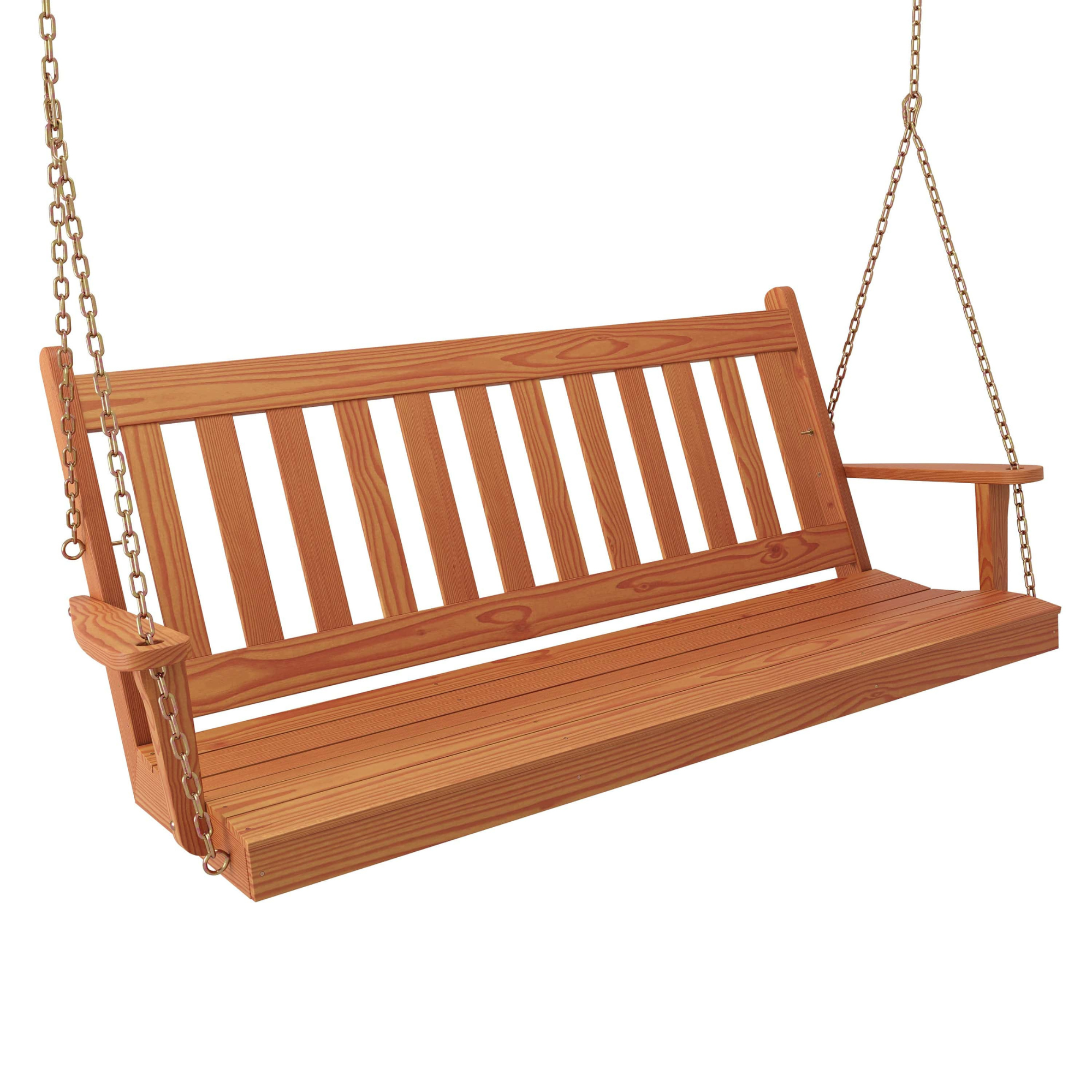 Keystone Amish Co. 4 Foot Franklin Porch Swing, Cedar Stain