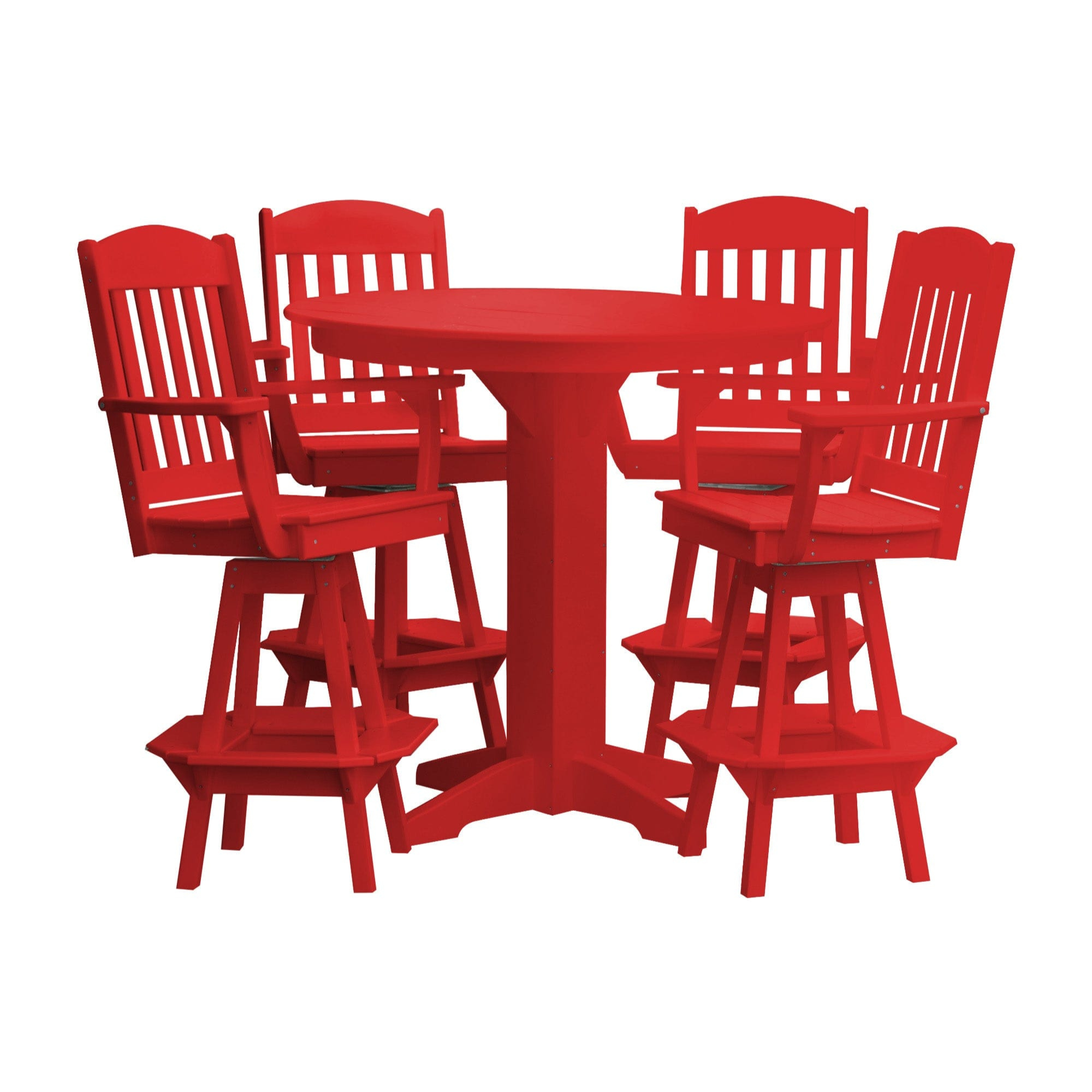 Keystone Amish Co. Classic 5-Piece Poly Round Bar-Height Dining Set