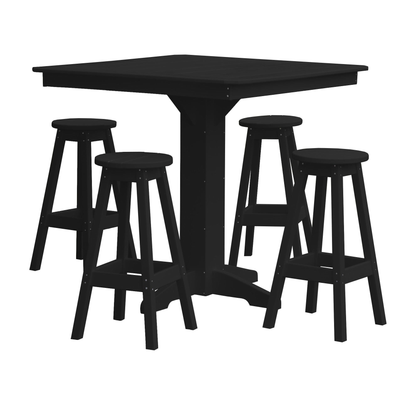 Keystone Amish Co. Sierra 5-Piece Poly Bar Stool Dining Set