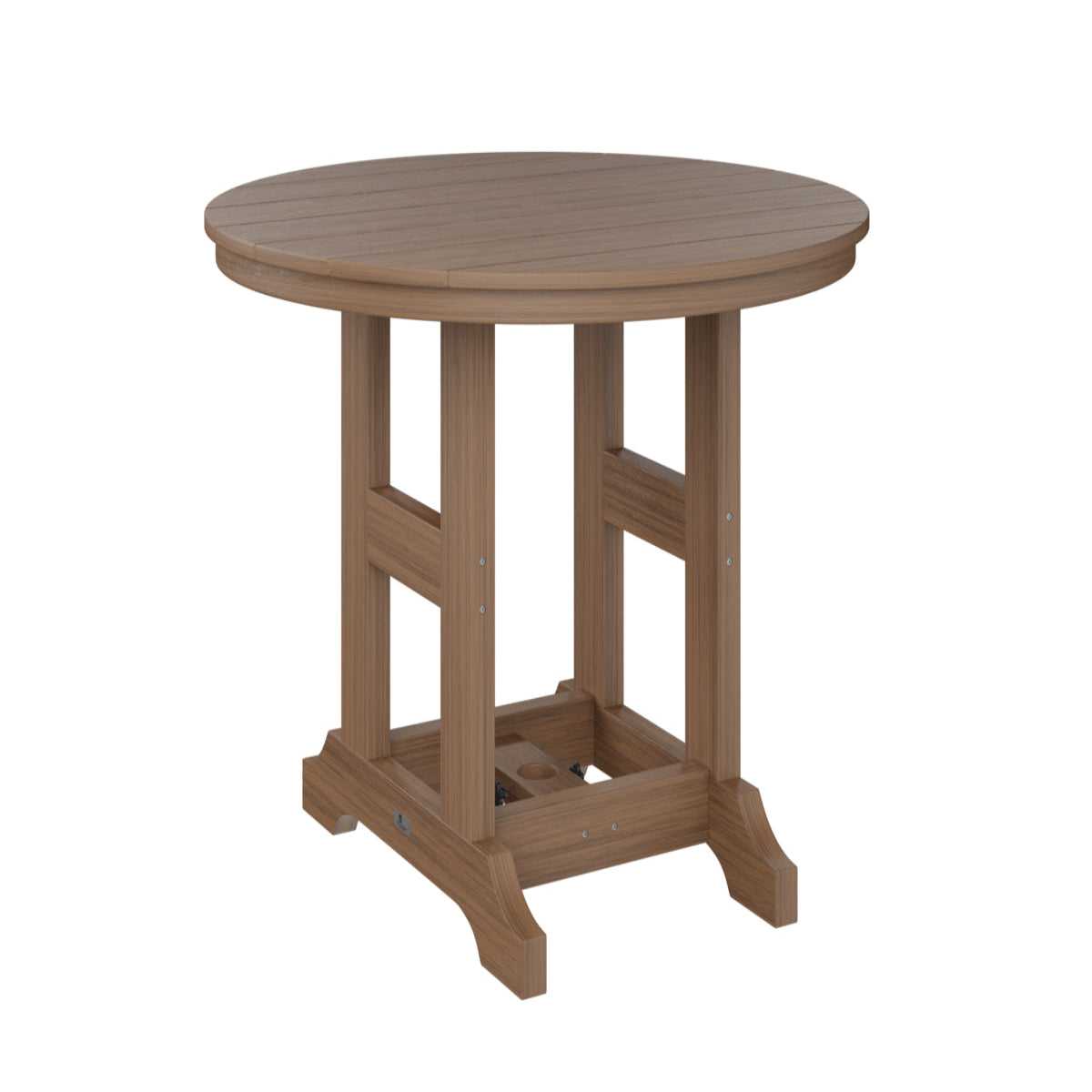 Berlin Gardens Garden Classic Outdoor Poly Lumber Round Bar Table