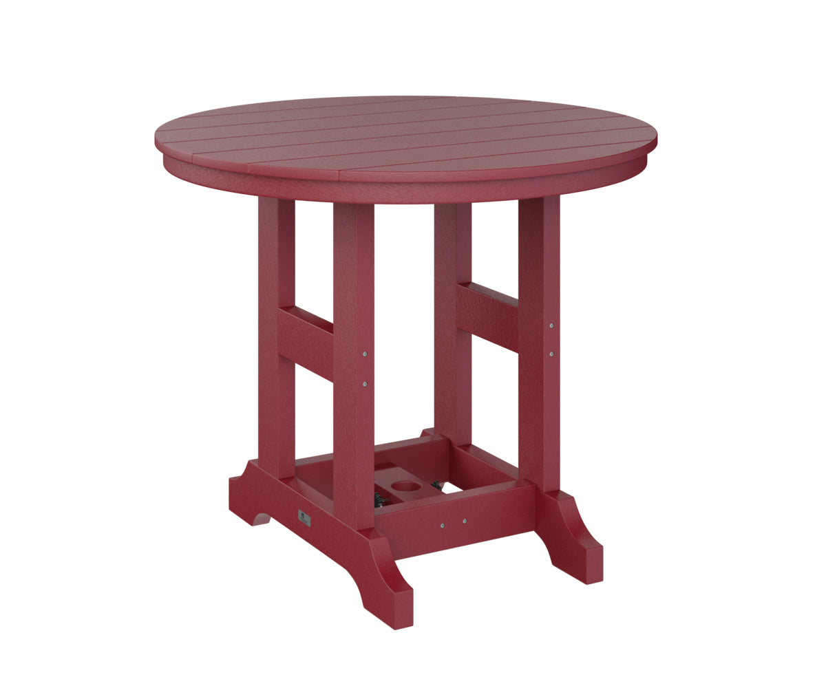 Berlin Gardens Garden Classic Outdoor Poly Lumber Round Bar Table