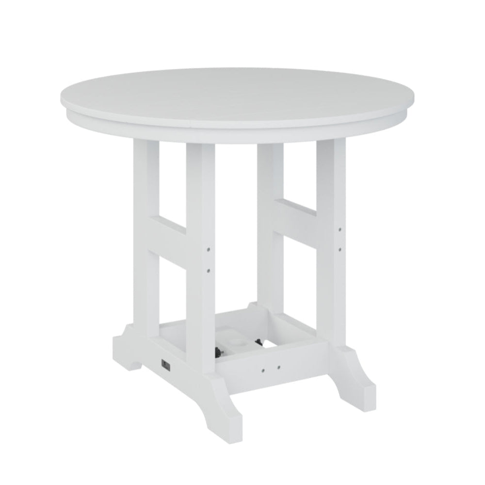 Berlin Gardens Garden Classic Outdoor Poly Lumber Round Bar Table