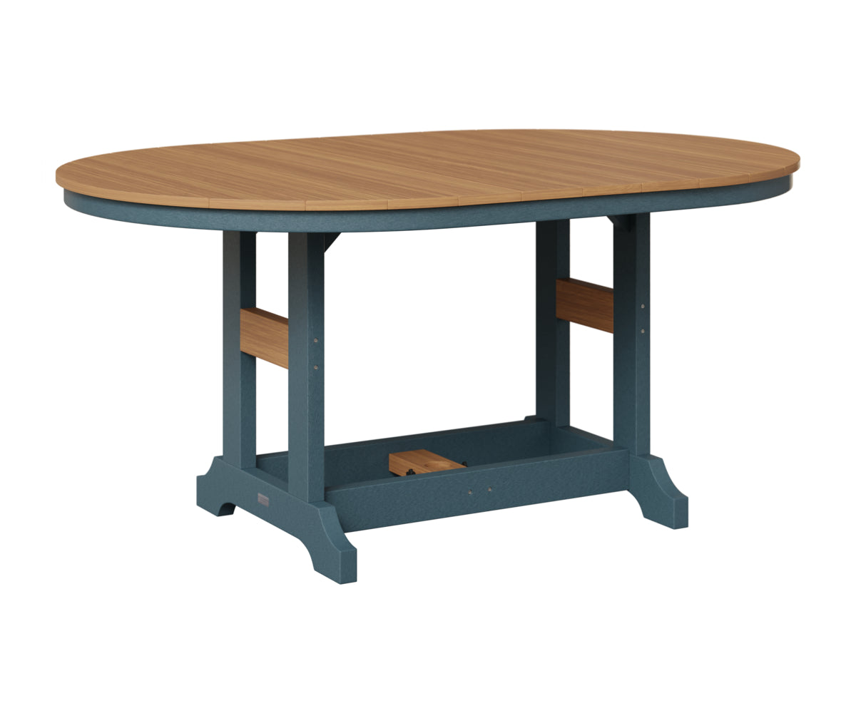 Berlin Gardens Garden Classic Outdoor Poly Lumber 64″ Oblong Bar Table