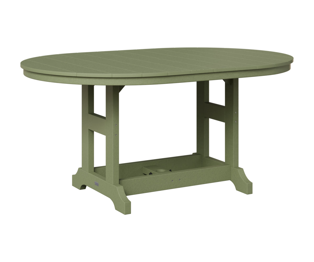 Berlin Gardens Garden Classic Outdoor Poly Lumber 64″ Oblong Counter Height Dining Table