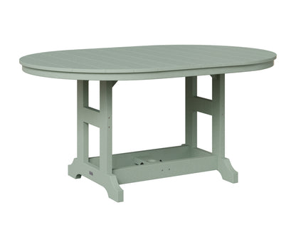 Berlin Gardens Garden Classic Outdoor Poly Lumber 64″ Oblong Bar Table