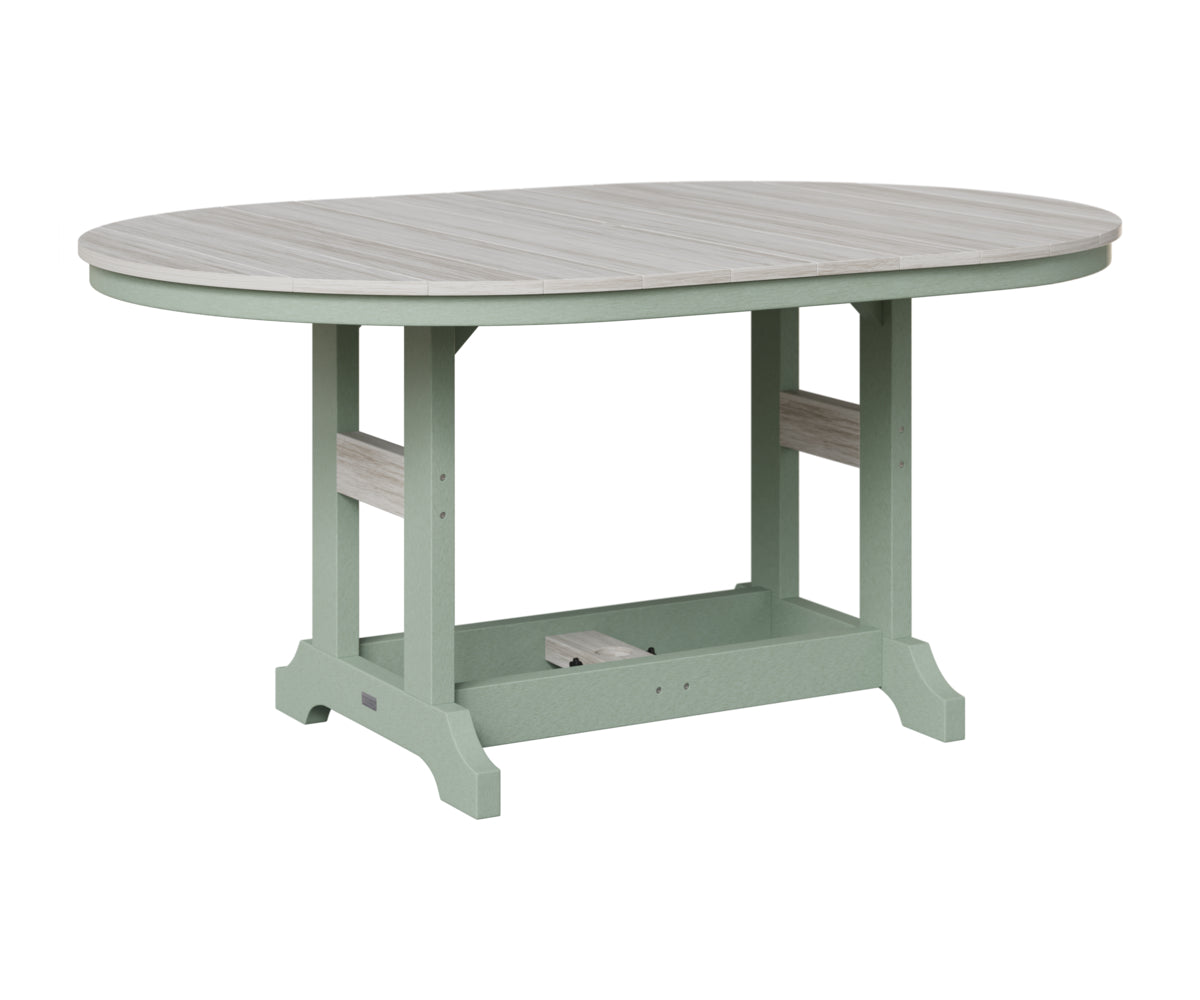 Berlin Gardens Garden Classic Outdoor Poly Lumber 64″ Oblong Counter Height Dining Table