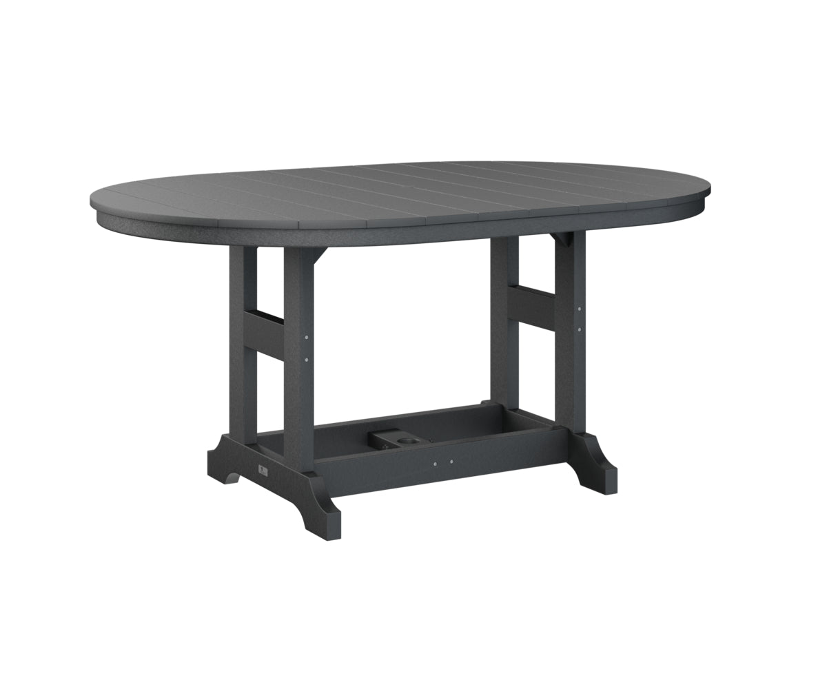 Berlin Gardens Garden Classic Outdoor Poly Lumber 64″ Oblong Bar Table