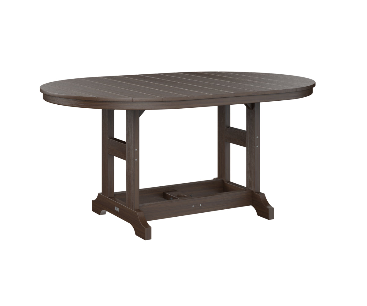 Berlin Gardens Garden Classic Outdoor Poly Lumber 64″ Oblong Counter Height Dining Table