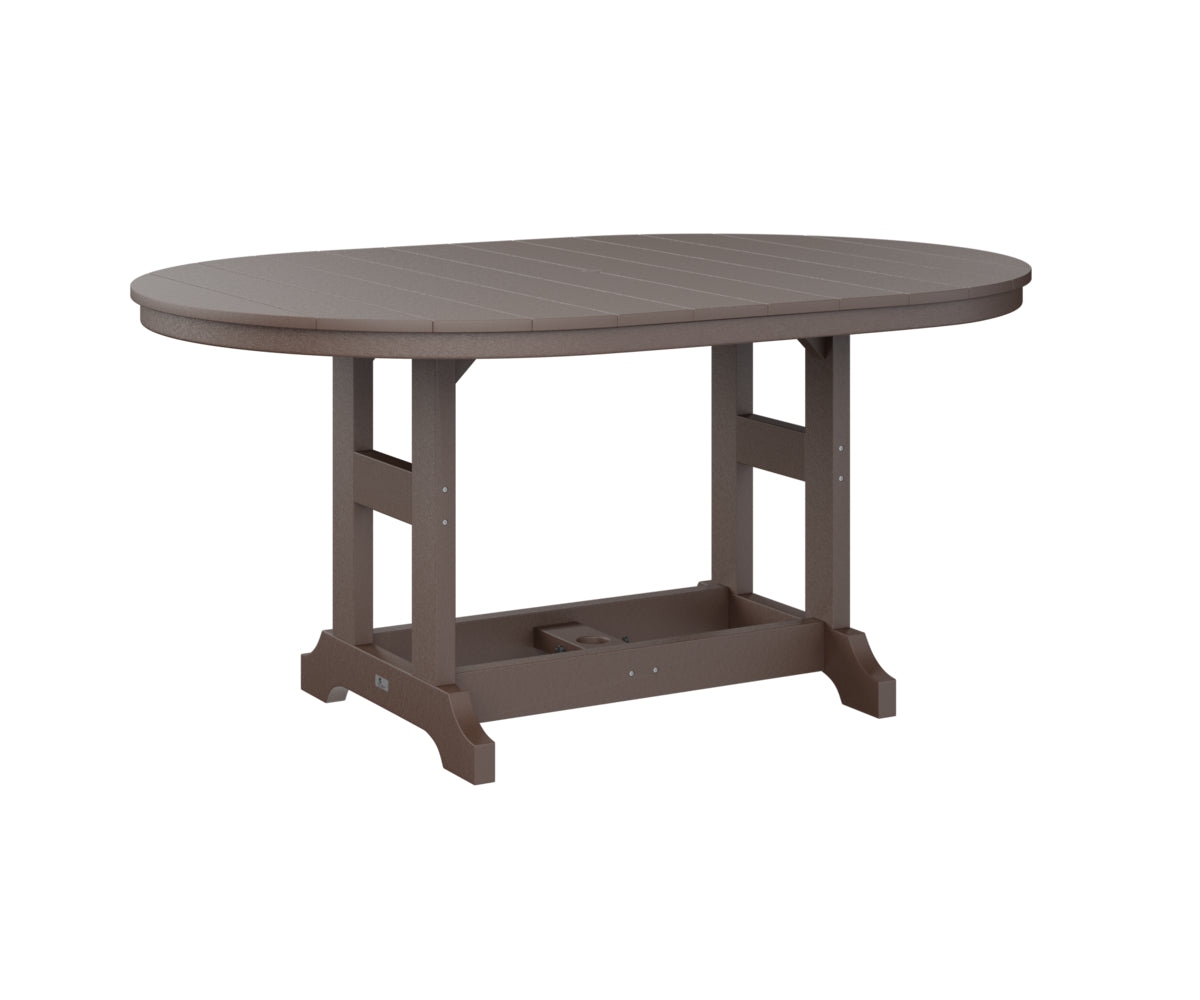 Berlin Gardens Garden Classic Outdoor Poly Lumber 64″ Oblong Bar Table