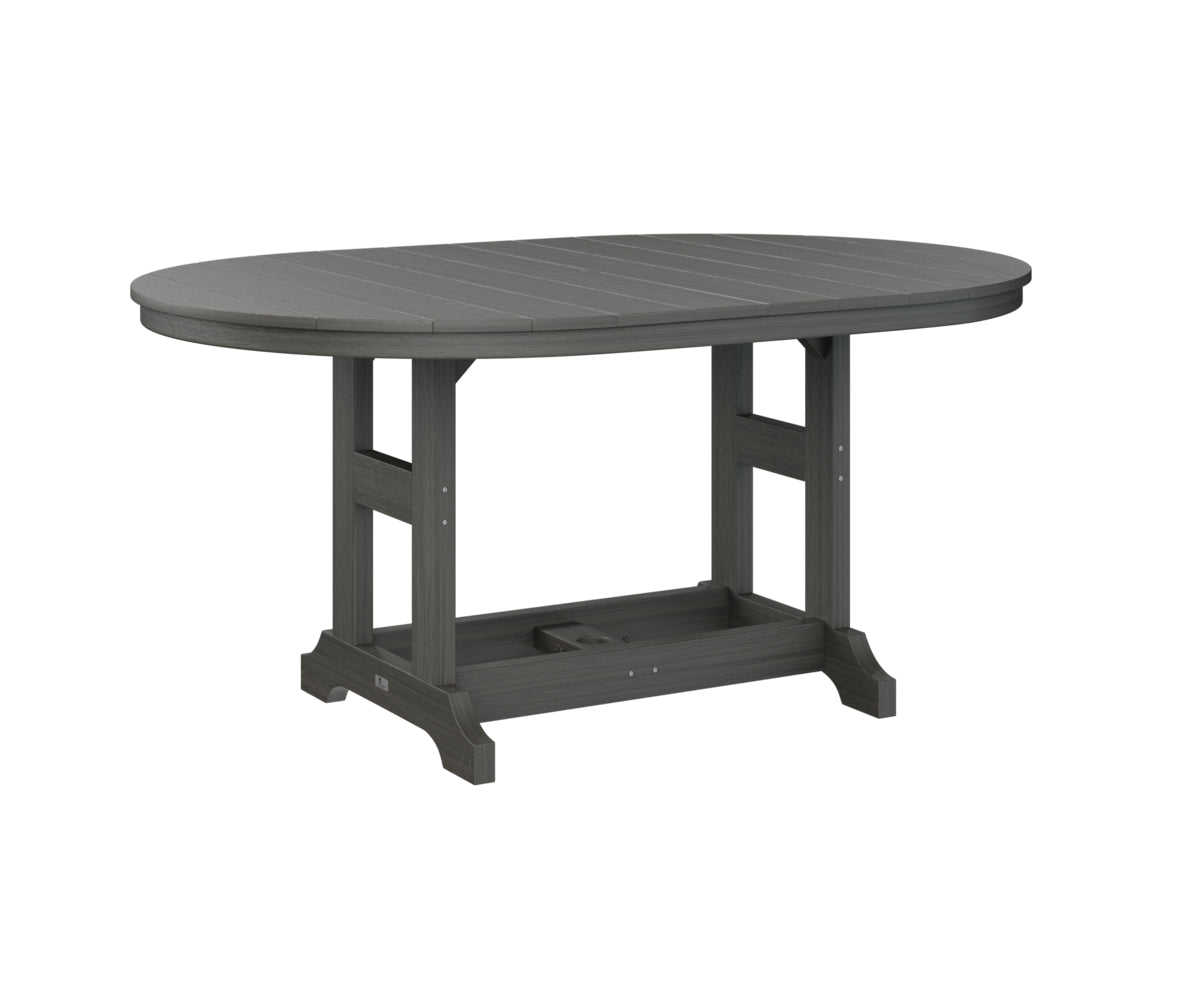 Berlin Gardens Garden Classic Outdoor Poly Lumber 64″ Oblong Bar Table