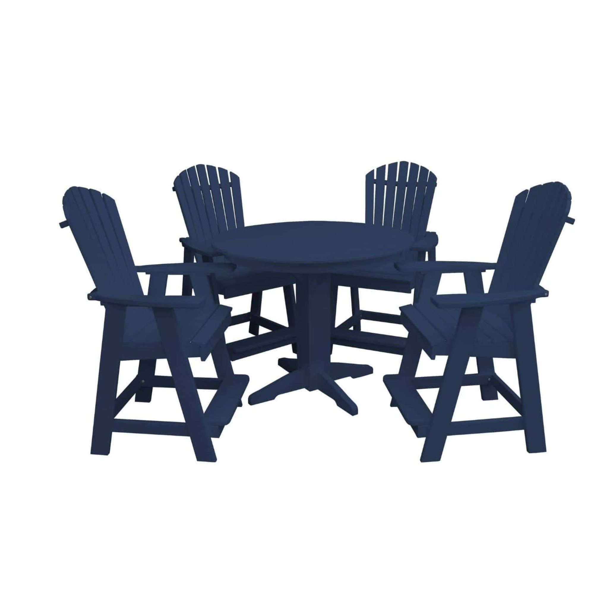 Keystone Amish Co. Sunburst 5-Piece Counter Height Poly Round Dining Set