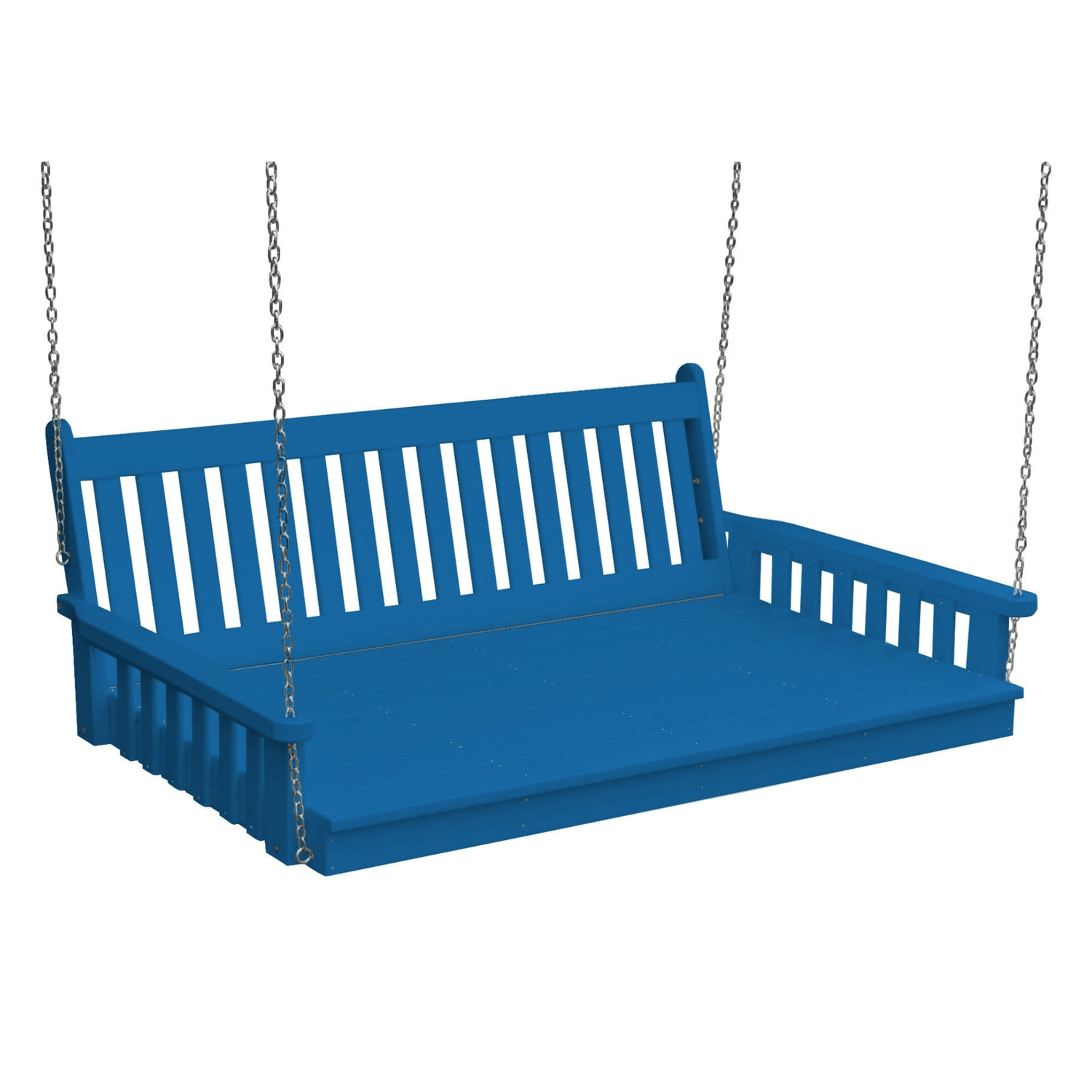 Keystone Amish Co. 4 Foot Franklin Recycled Plastic Swing Bed, Blue