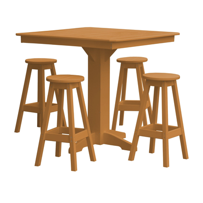 Keystone Amish Co. Sierra 5-Piece Poly Bar Stool Dining Set