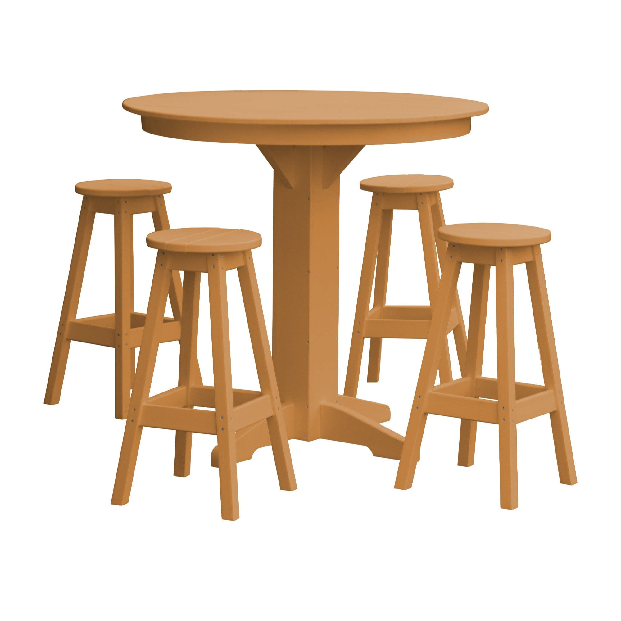 Keystone Amish Co. Poly Composite Sierra 5-Piece Bar Set with Round Table